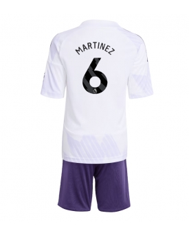 Billige Fotballdrakt Manchester United Lisandro Martinez #6 Replika Bortedraktsett Barn 2025-26 Kortermet (med bukser)